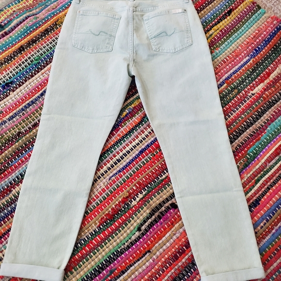 7 For All Mankind Button Fly Denim Relaxed Cotton Denim Jeans Women's Size 28 - Picture 3 of 9
